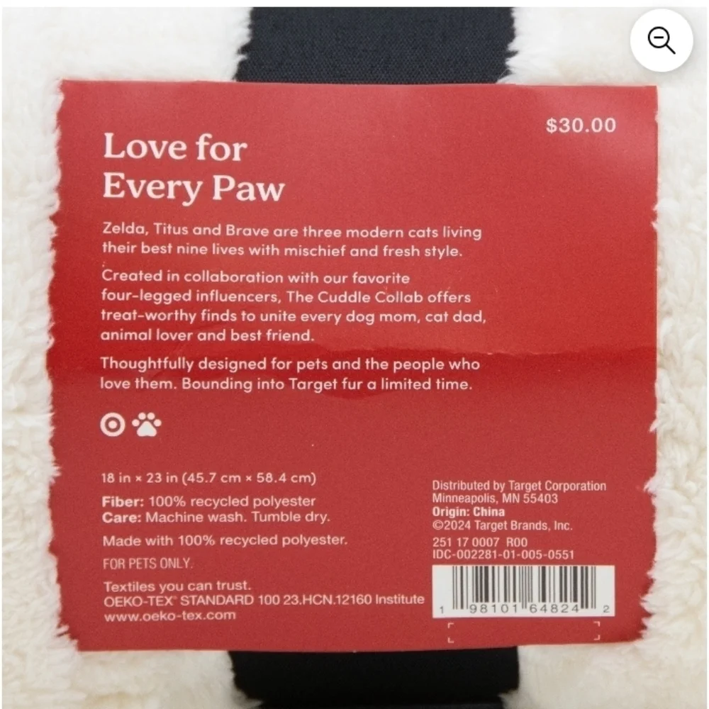 The Cuddle Collab with Zelda, Titus & Brave Plush Pet Sleeping Bag Beige